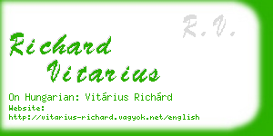 richard vitarius business card