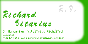 richard vitarius business card